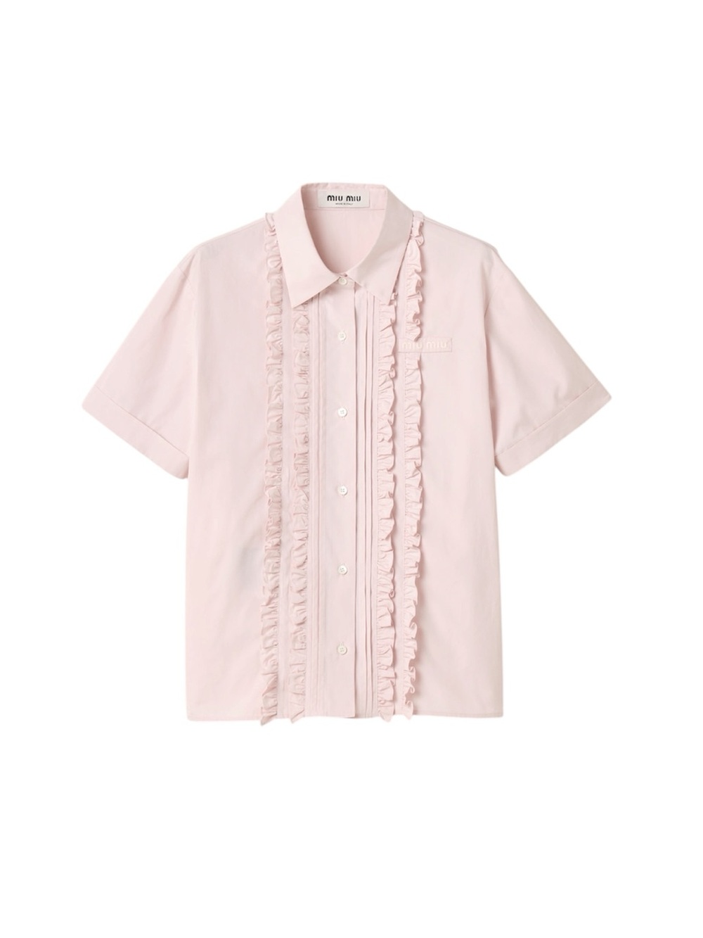 Miu Miu Poplin Shirt Pink It38